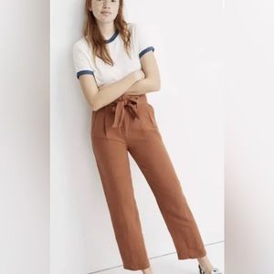 Madewell Drapey Paperbag Pants Burnt Orange  Size 6